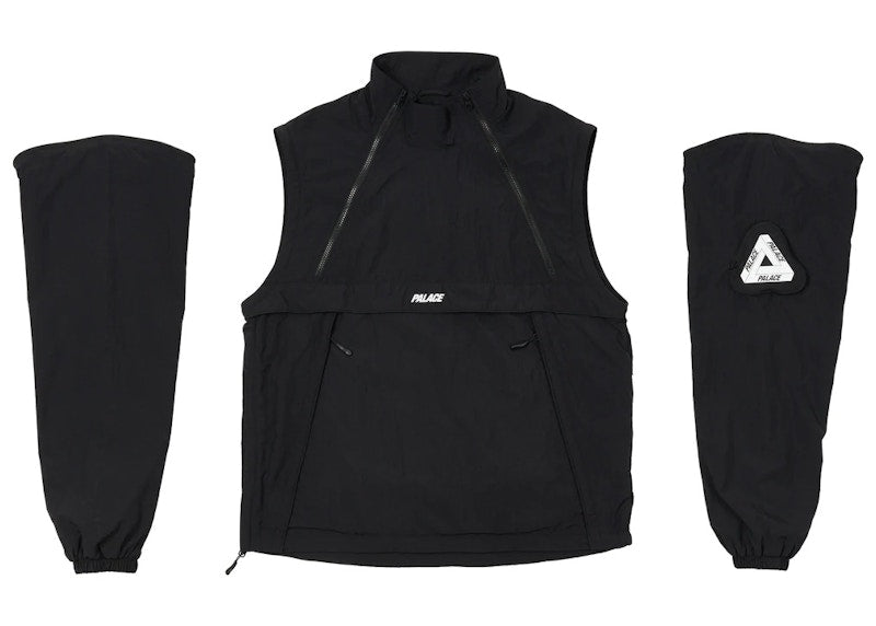 Palace Zip Off Gilet Jacket Black