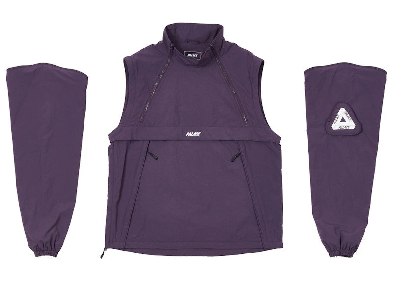 Palace Zip Off Gilet Jacket Purple