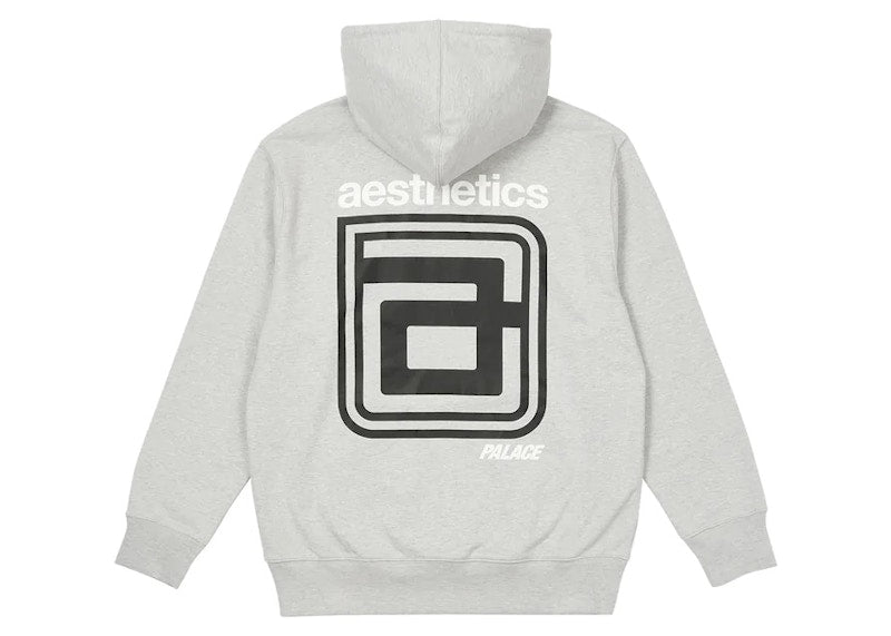 Palace x Aesthetics Hood Grey Marl