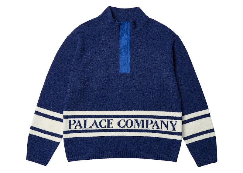 Palace x C.P. Company Funnel Neck Knit Bright Cobalt
