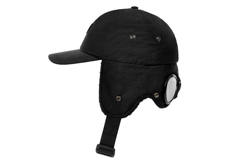 Palace x C.P. Company Goggle Ear Flap P-Cap Black