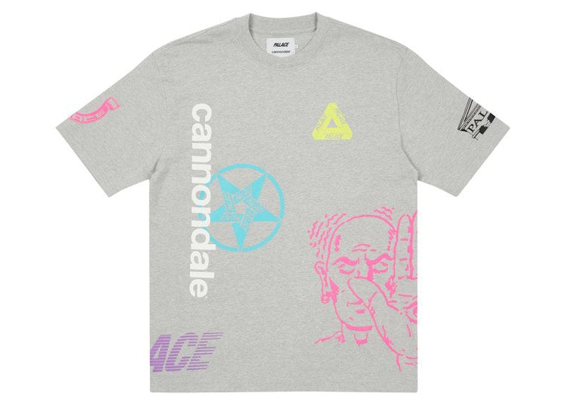 Palace x Cannondale Mad Boy T-shirt Grey Marl