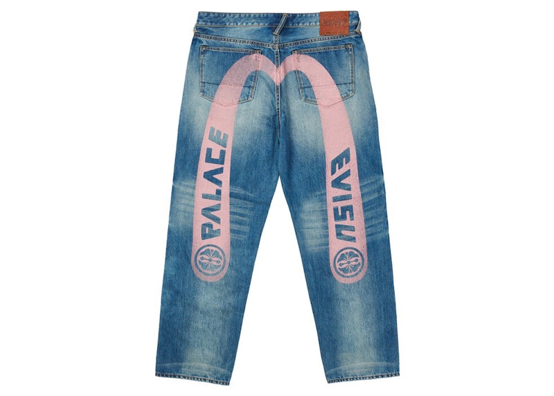 Palace x Evisu 2008 Classic Daicock Denim Jeans Indigo Mid Wash