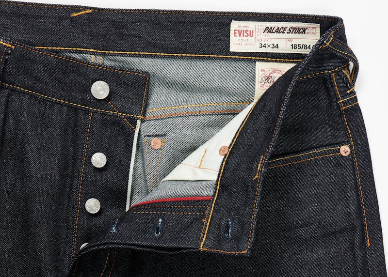 Palace x Evisu 2008 Classic Seagull Denim Jeans Indigo Raw
