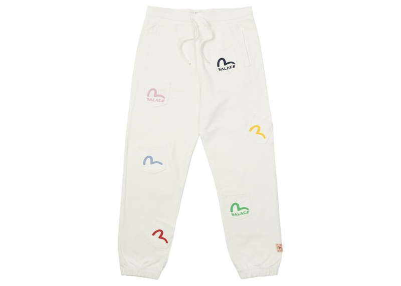 Palace x Evisu Multi Pocket Joggers Egret