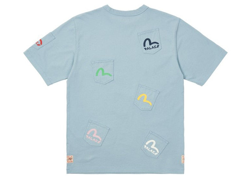 Palace x Evisu Multi Pocket T-shirt Dusty Blue