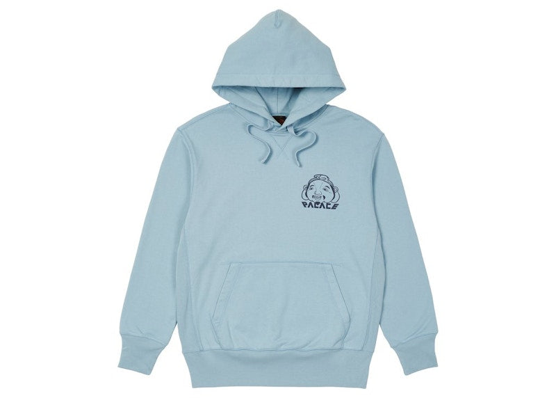 Palace x Evisu Tri-Godhead Hood Dusty Blue