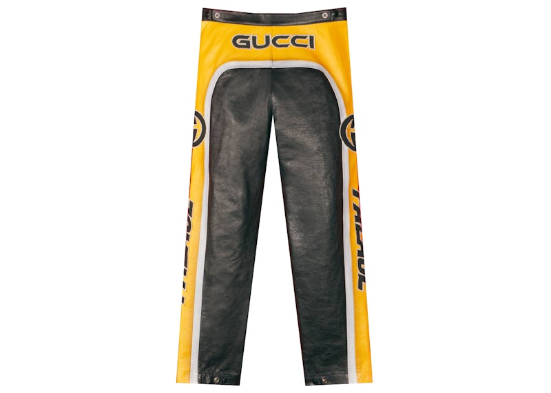 Palace x Gucci Patches Leather Pants Black