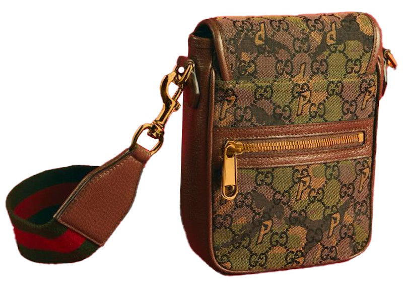 Palace x Gucci Web Canvas GG-P Messenger Bag Camouflage