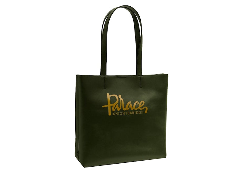Palace x Harrods Leather Logo Shopper Bag Green