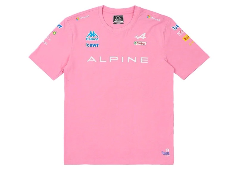 Palace x Kappa For Alpine T-shirt Pink