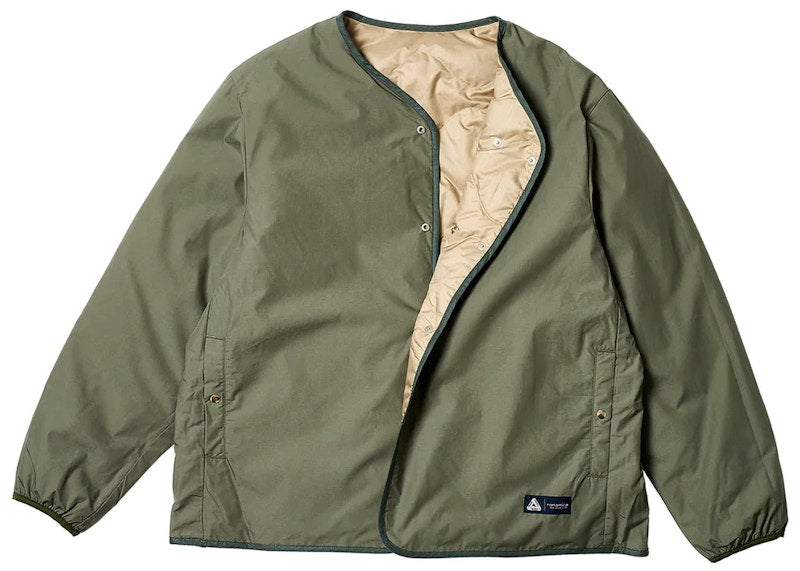 Palace x Nanamica Reversible Down Cardigan Sage Green