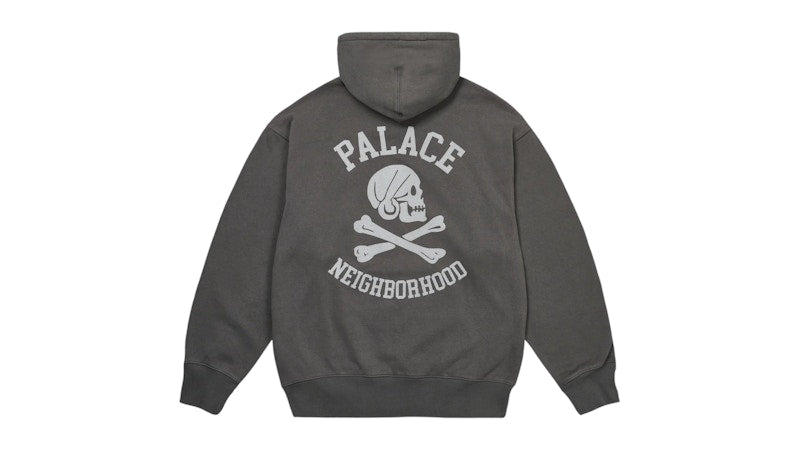 Palace x Neighborhood Skull Zip Hood Charcoal