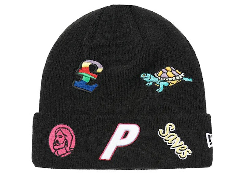 Palace x New Era Jesus Beanie Black