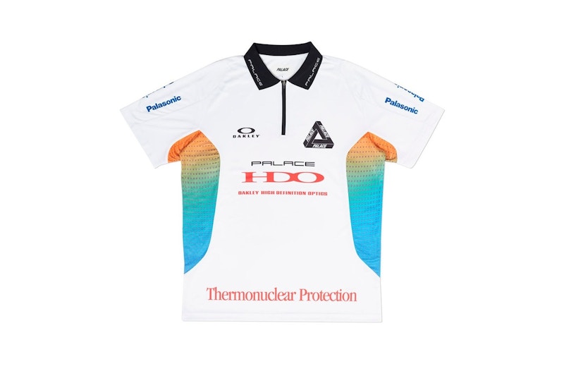 Palace x Oakley Zip Polo Shirt White