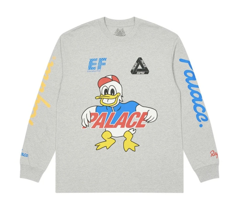 Palace x Rapha Off Bike Longsleeve Grey Marl