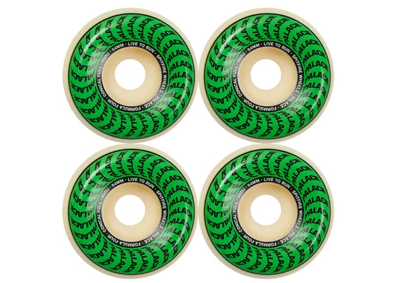 Palace x Spitfire Conical Full Formula Four Natural 54mm Wheels White/Green