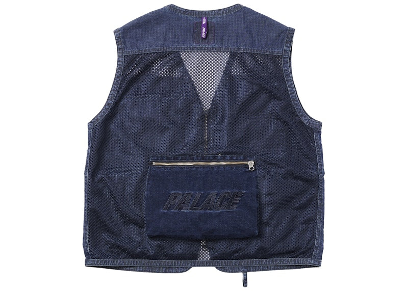 Palace x The North Face Purple Label Indigo Ripstop Mesh Vest Indigo