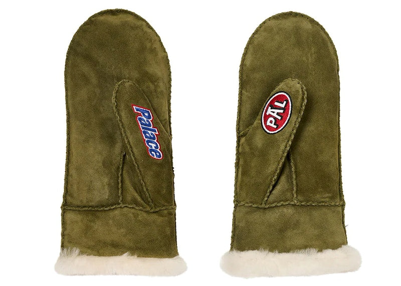 Palace x UGG Sheepskin Mitten Burnt Olive