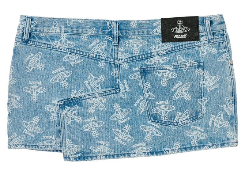 Palace x Vivienne Westwood Denim Skirt Orb Stone Wash