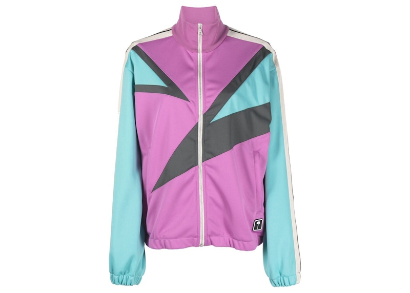 Palm Angels 80'S Color Block Track Jacket Purple