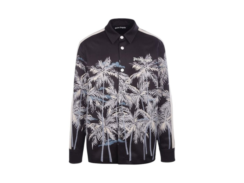 Palm Angels Allover Palms Track Shirt Black/White