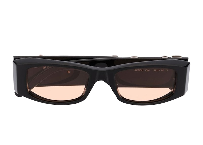Palm Angels Angel Rectangle Frame Sunglasses Black Orange (PERI001Y21PLA0011020)