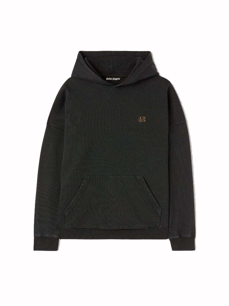 Palm Angels Back Foggy PA Hoodie Black/White