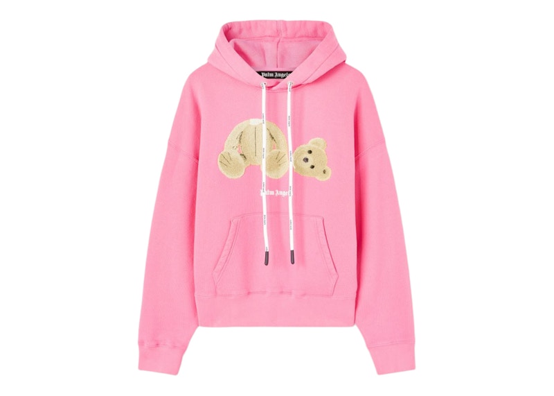 Palm Angels Bear Hoodie Fuchsia/Brown