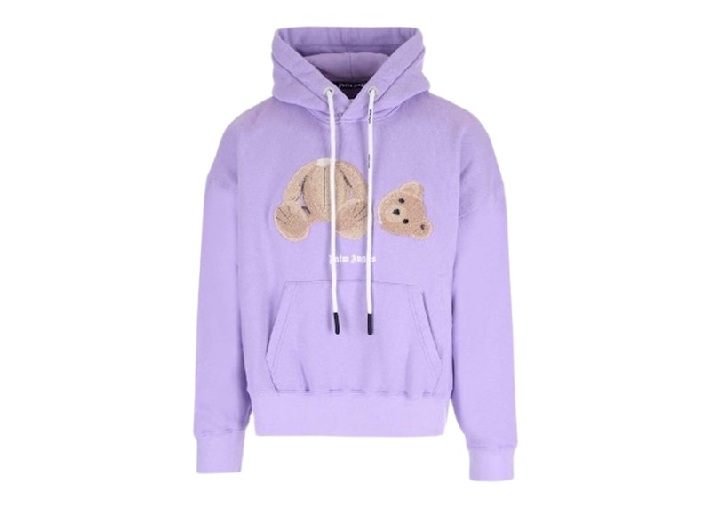 Palm Angels Bear Hoodie Lilac Purple