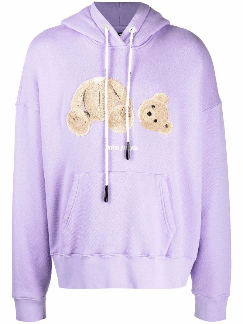 Palm Angels Bear Hoodie Lilac