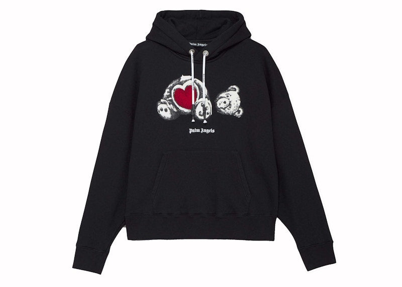 Palm Angels Bear In Love Hoodie Black