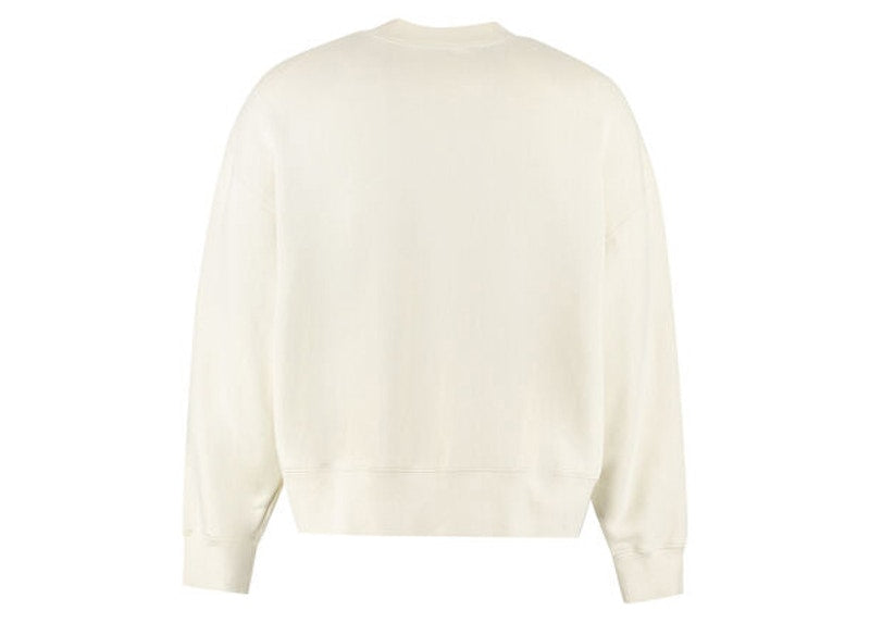 Palm Angels Bear Print Sprayed Logo Sweatshirt Beige