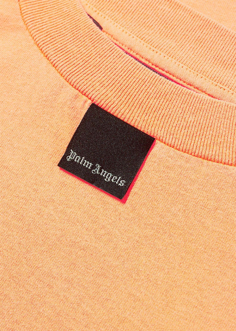 Palm Angels Blurred Logo Oversized T-Shirt Orange Fluo Black