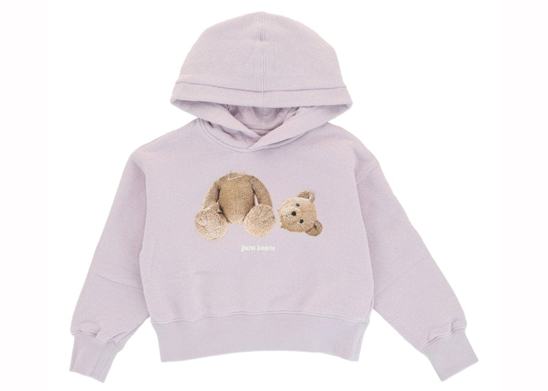 Palm Angels Broken Bear Hoodie Lilac/Brown