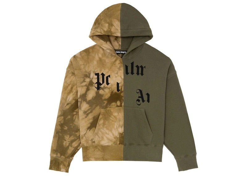 Palm Angels Broken Logo Hoodie Military Green