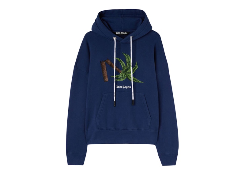 Palm Angels Broken Palm Hoodie 4655 Navy Blue/Green