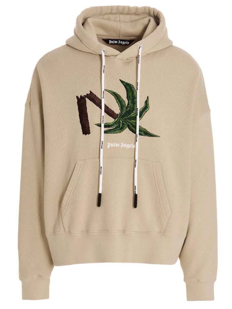 Palm Angels Broken Palm Hoodie Beige/Green