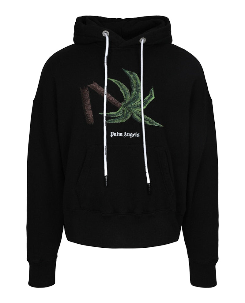 Palm Angels Broken Palm Pullover Hoodie Black/Green