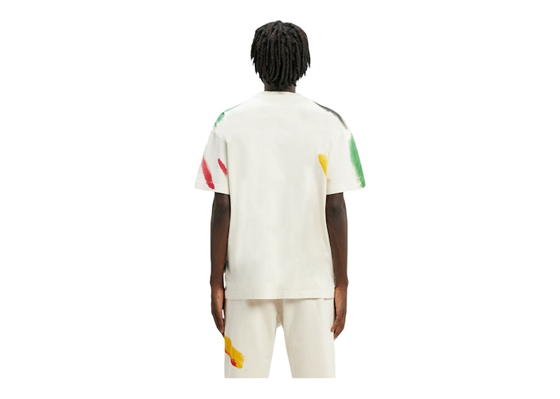 Palm Angels Brush Strokes Classic T-Shirt Off White/Black