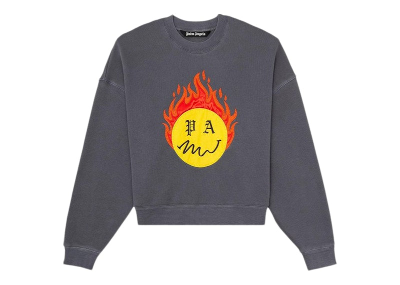 Palm Angels Burning Head Crewneck Black