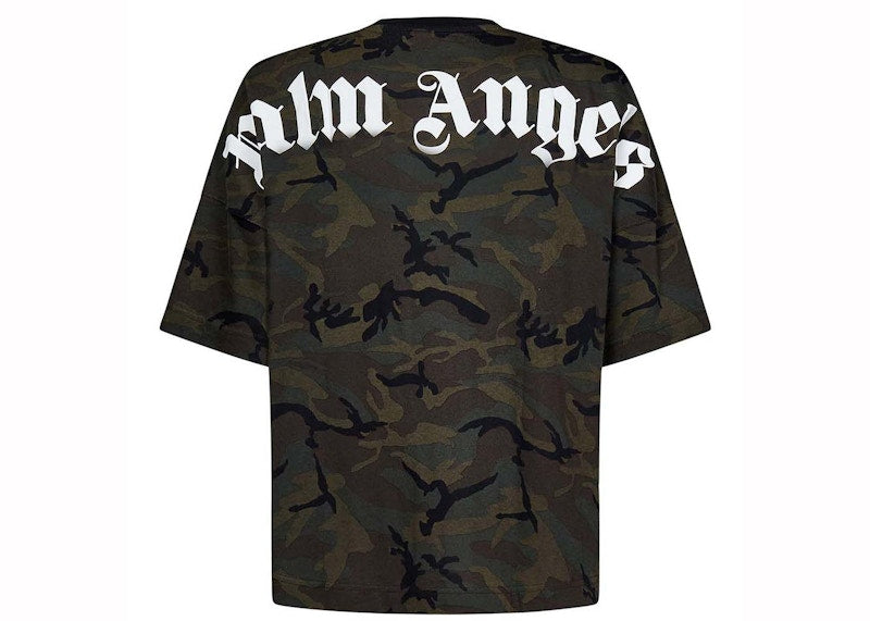 Palm Angels Camo Classic Logo Over T-shirt Khaki