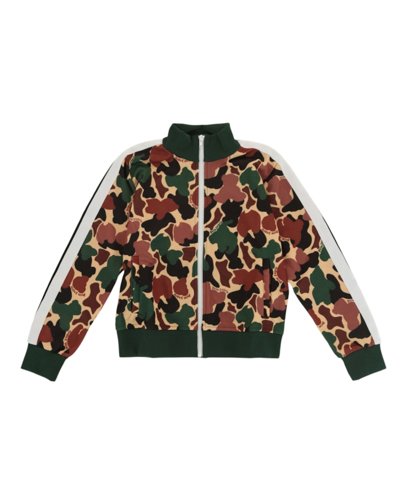 Palm Angels Camouflage Print Track Jacket Military Beige