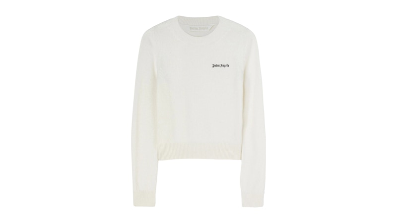Palm Angels Classic Logo Knit Sweater White