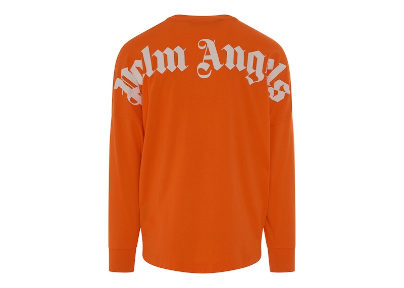 Palm Angels Classic Logo Over Long-Sleeve T-Shirt Orange