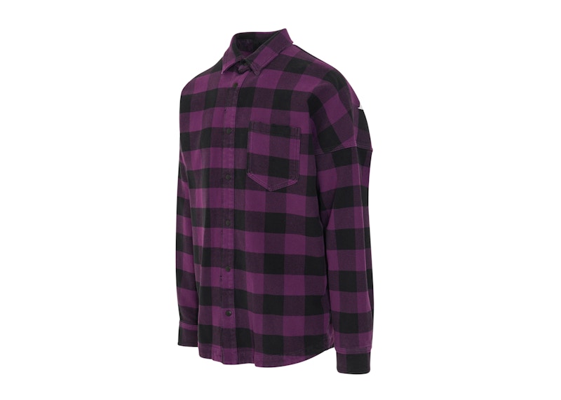 Palm Angels Classic Logo Overshirt Purple/White