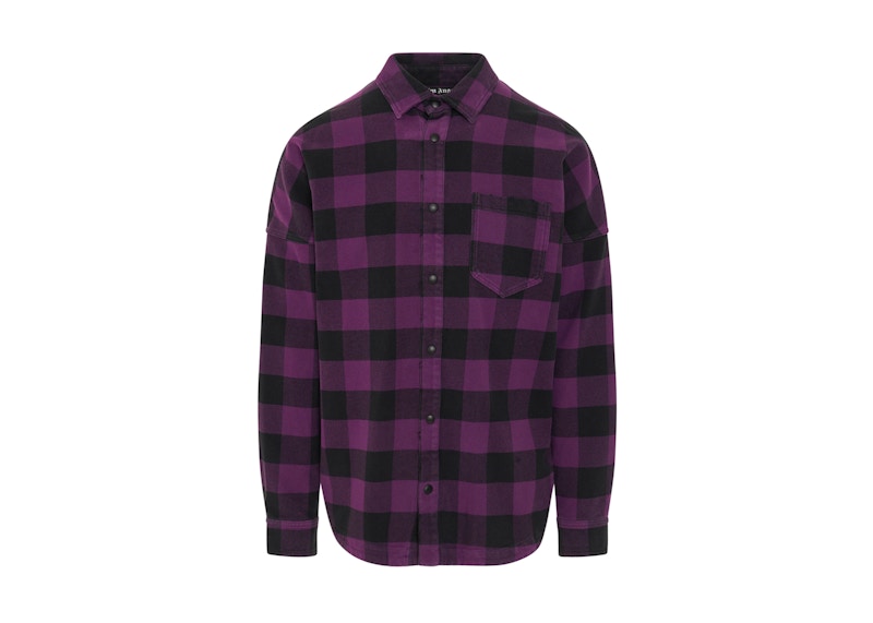 Palm Angels Classic Logo Overshirt Purple/White