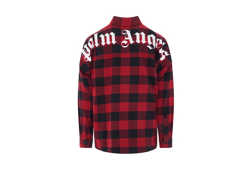 Palm Angels Classic Logo Overshirt Red/White