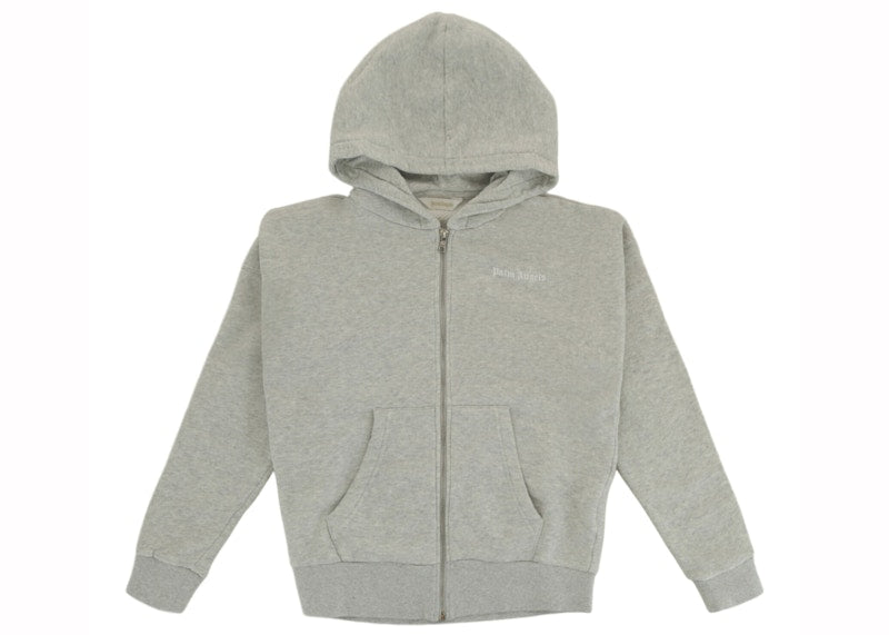 Palm Angels Classic Overlogo Zip-Up Hoodie Melange