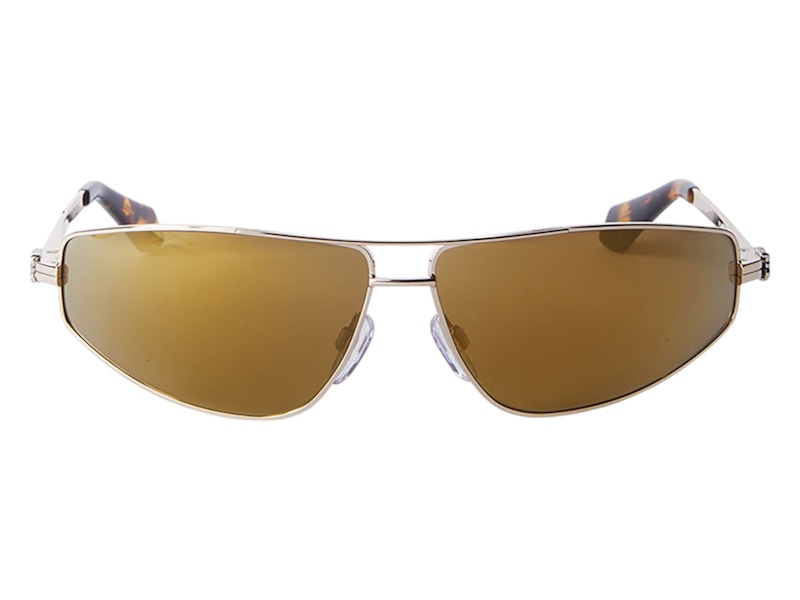 Palm Angels Clavey Gold Sunglasses Gold Gold (PERI059S24MET0017676)